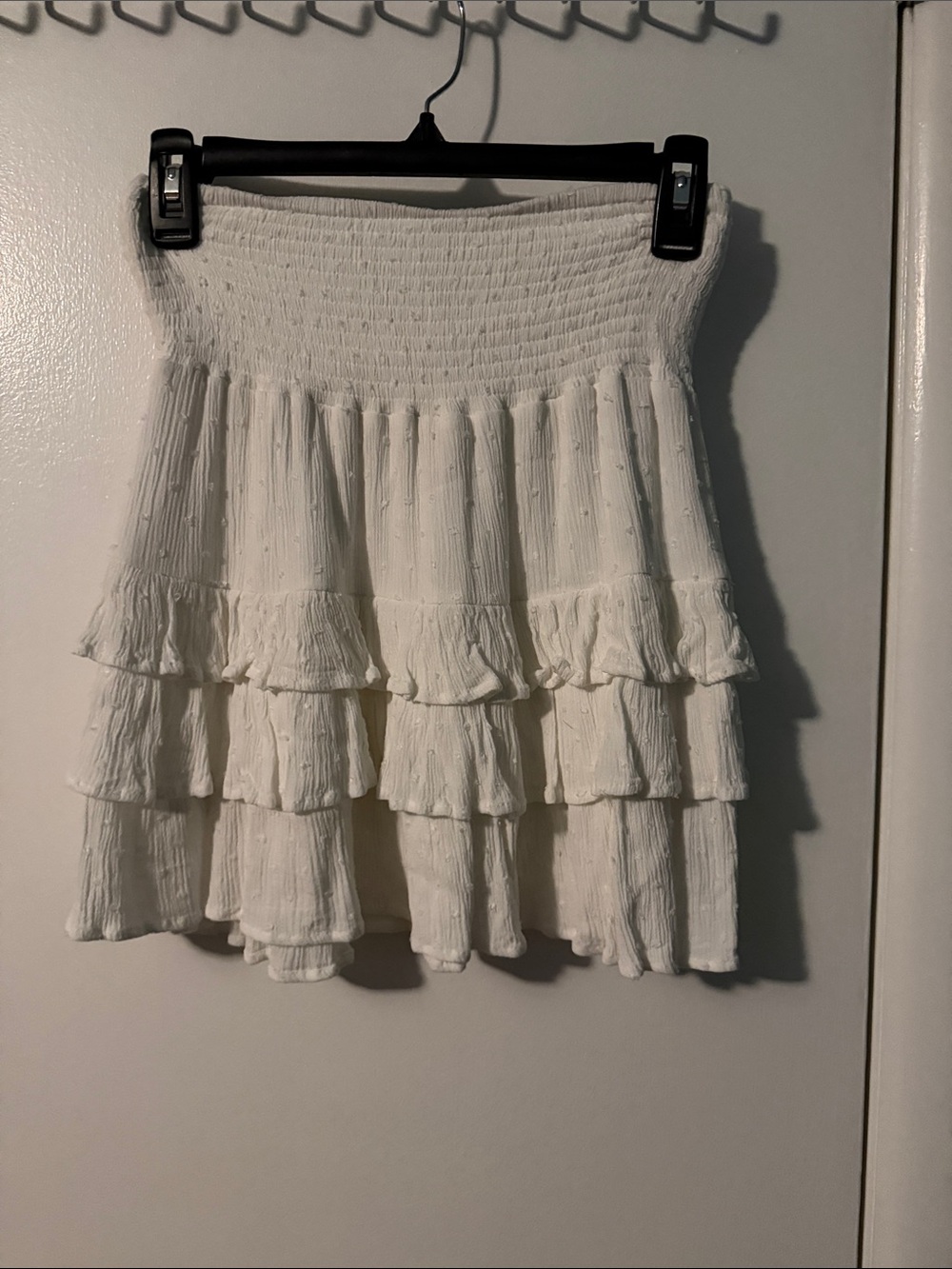 Surf Gypsy White Tiered Ruffle Mini Skirt